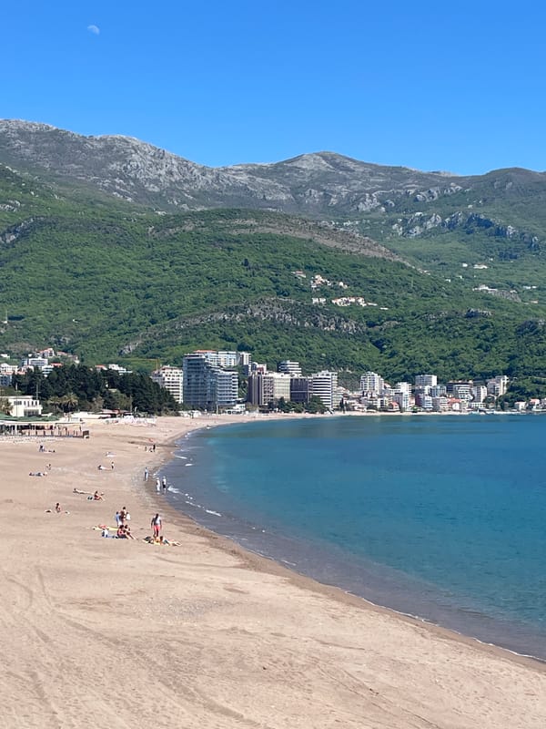 Sunny coastal scenes documented across Montenegro's Adriatic resort towns