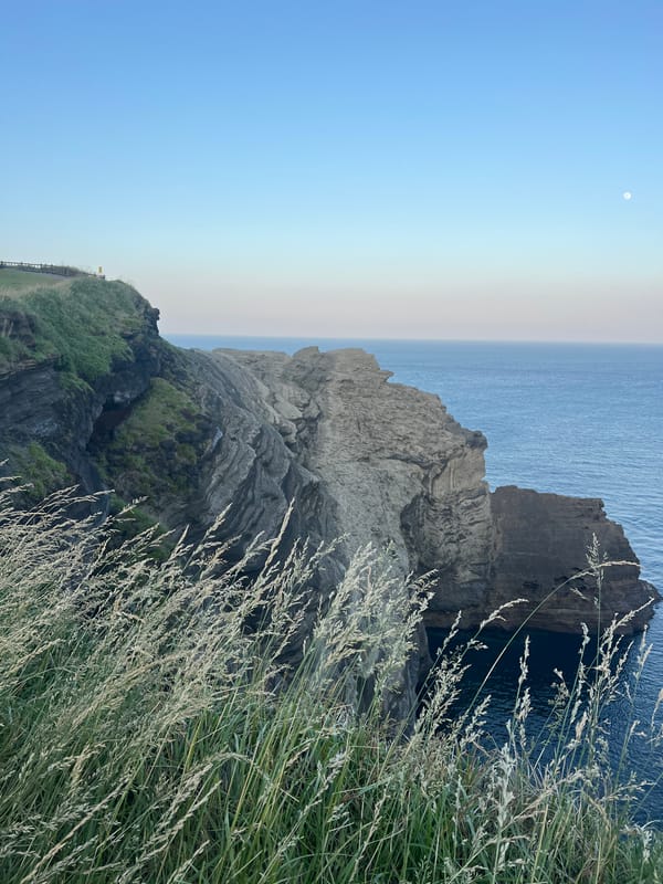 Coastal geology and twilight scenery observed in Seogwipo-si