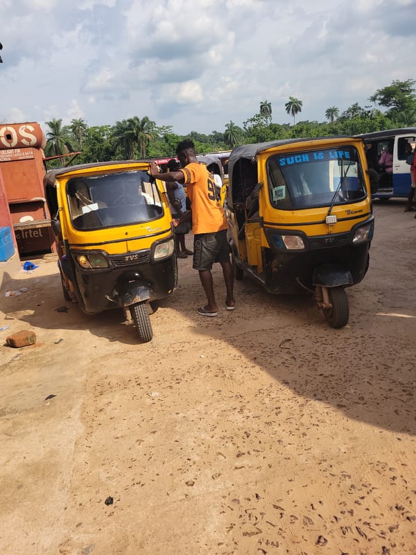 Afternoon street life in Egbagu, Nigeria