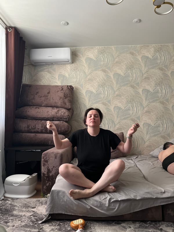 Family morning routine documented in Noviy apartment