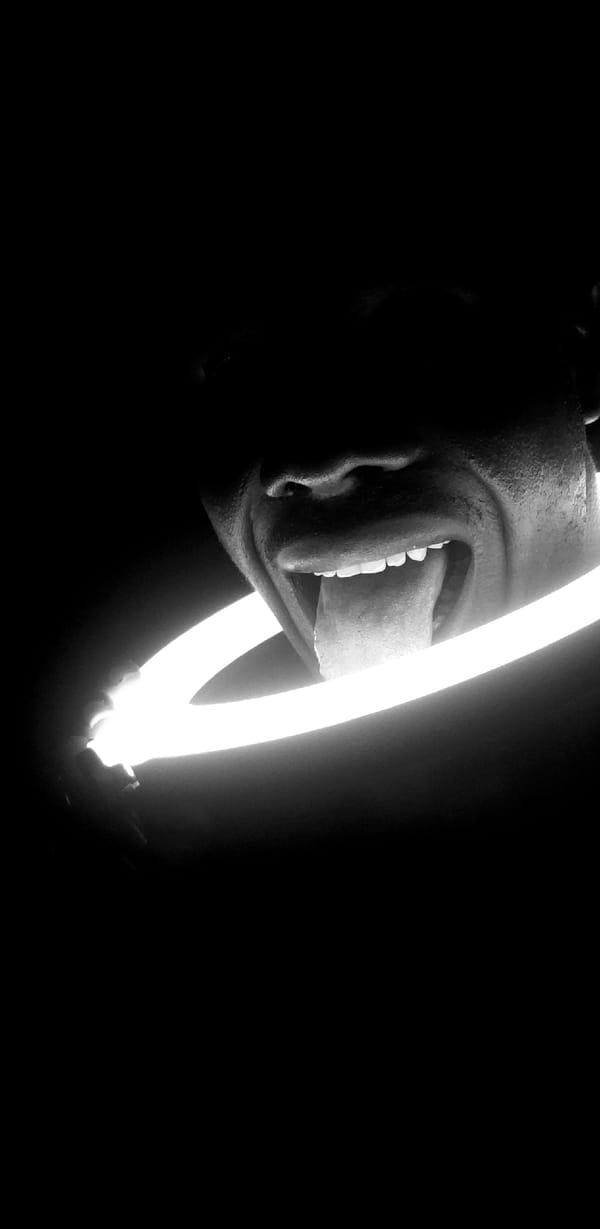 Late-night ring light portrait session in Narayi, Nigeria