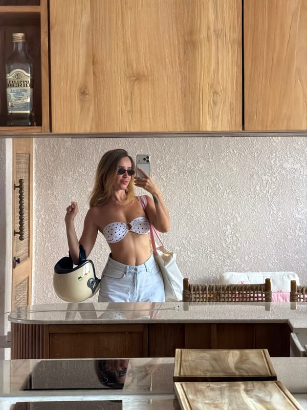 Mirror selfie with helmet in hand, Mengwi, Bali