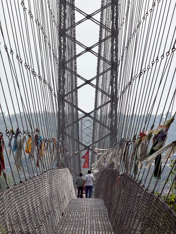 Nepal's longest suspension bridge documented by witnesses in Manahari