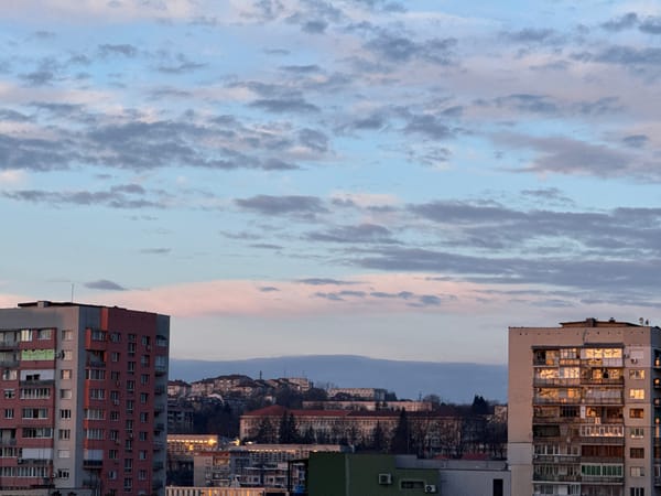Dawn cityscape captured in Pleven, Bulgaria