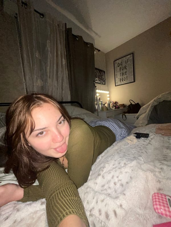 Woman spends quiet evening at home with cat in France