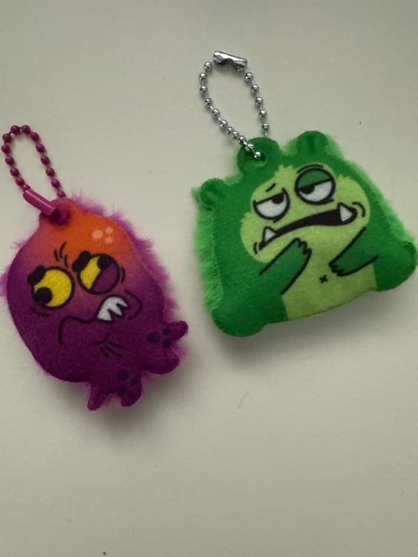 Cartoon plush keychains spotted in Votkinsk, Russia