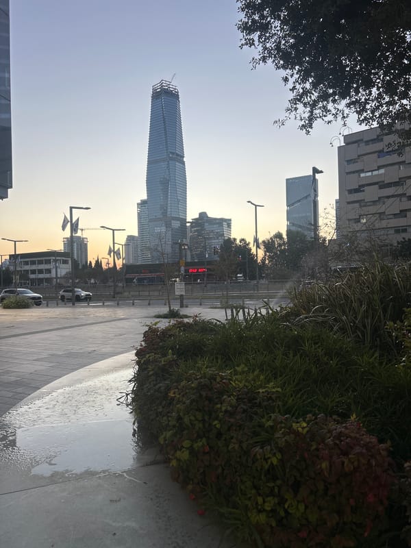 Early morning street scene documented in Tel-Aviv