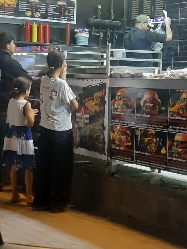 Evening street life documented in Hurghada, Egypt