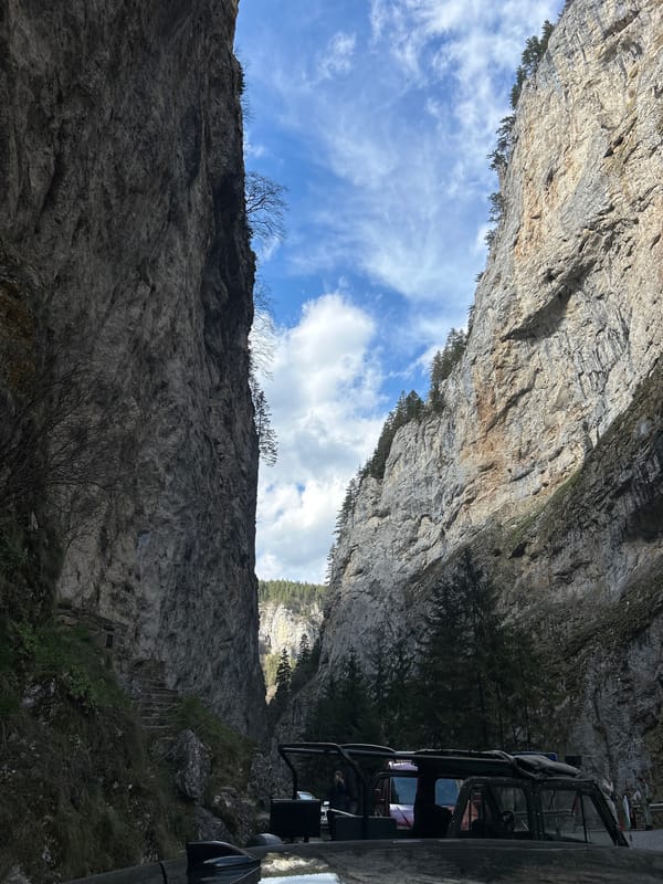Tourist documents scenic gorge and facilities in Iagodina, Bulgaria