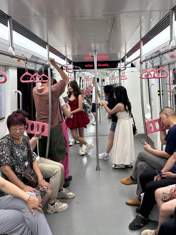Midday metro life in Chongqing's Yuzhong District