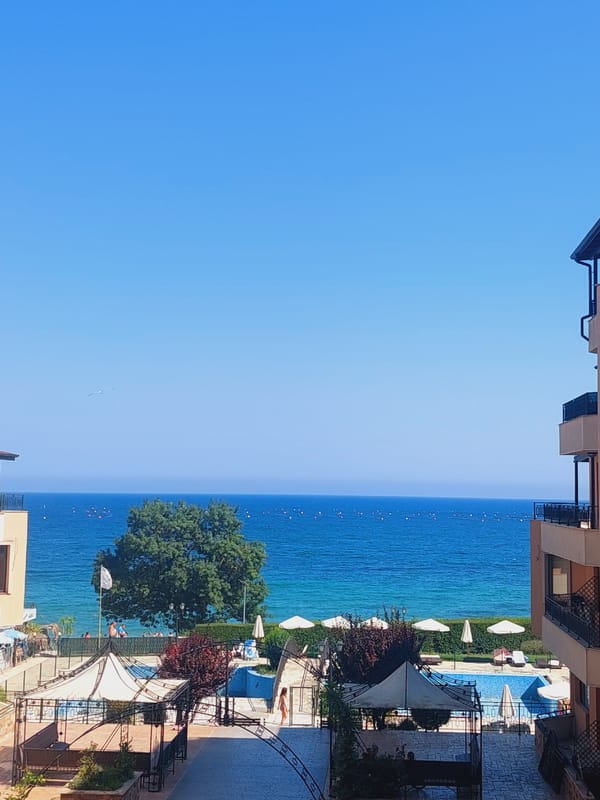 Sunny afternoon at a Black Sea resort in Ravda