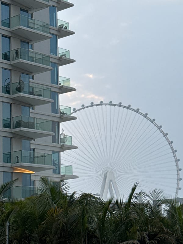 Afternoon on Bluewaters Island — Ain Dubai and the JBR waterfront