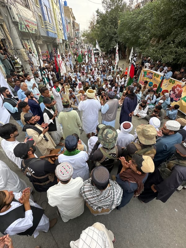 Street rally draws large crowd in central Quetta