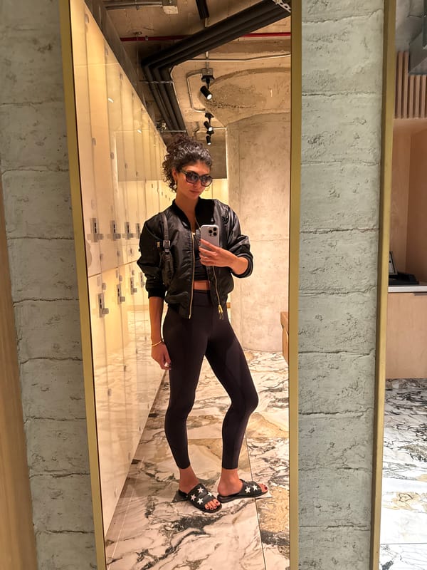 Woman takes mirror selfie in West Hollywood