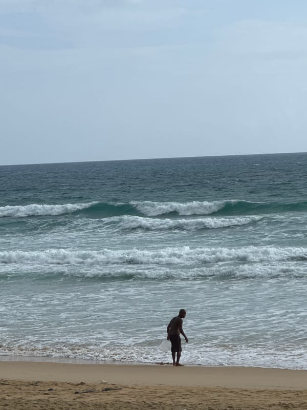 Karon Beach on a cloudy, rainy July morning