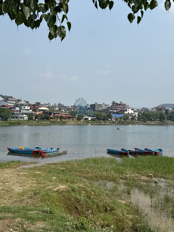 Morning scenes documented at Phewa Lake, Pokhara, Nepal