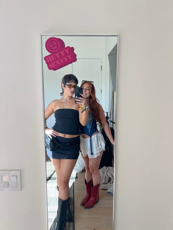 Women Take Mirror Selfie in Indio Home