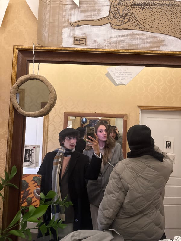 Person Takes Selfie at Decorated Mirror in Moscow