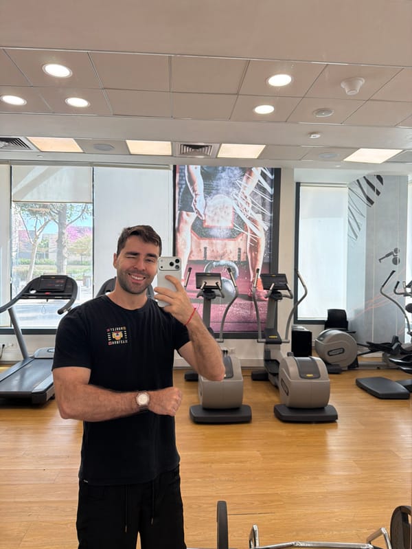 Morning fitness selfies captured at Tel-Aviv gym