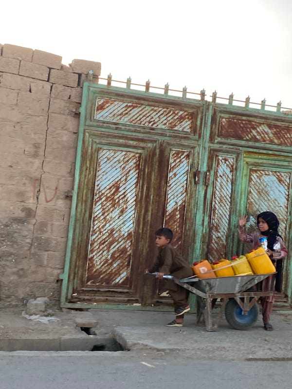 Daily life on Kandahar's streets, jerrycans and dusty roads