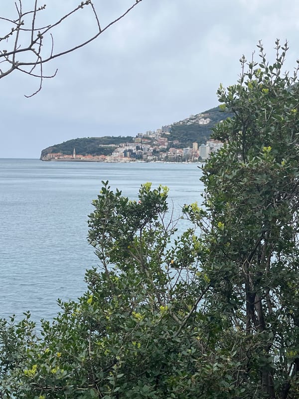 Multiple perspectives of Budva Montenegro captured simultaneously