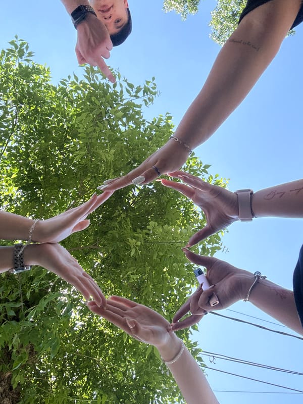 Casual morning documented in Elhovo: breakfast, heart gestures, energy drinks