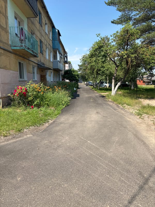 Quiet summer morning around the streets of Pastavy, Belarus