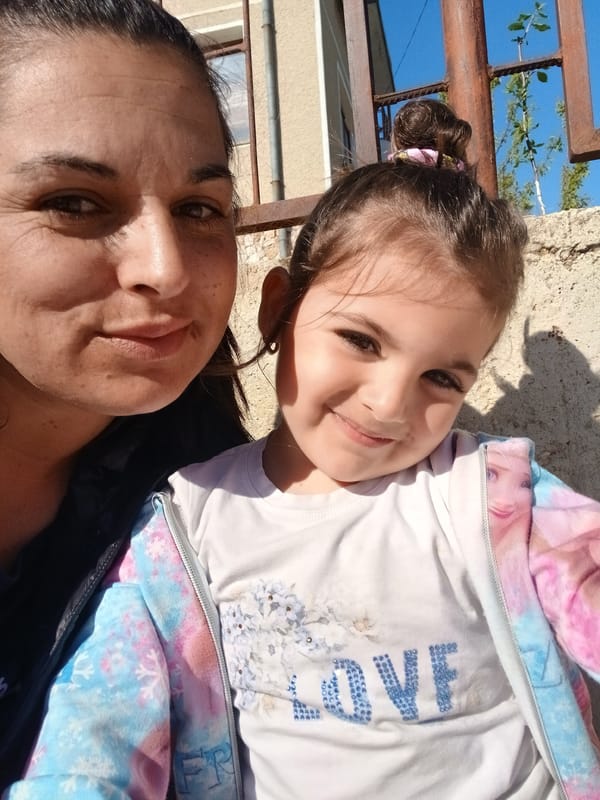 Children play with toy cars, strollers in Bulgarian village