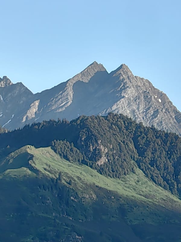 Snow-capped Himalayas and valley views from Vashisht