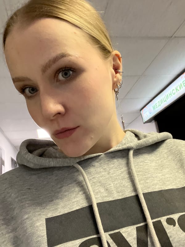 Young woman spotted near medical facility in Khimki, Russia