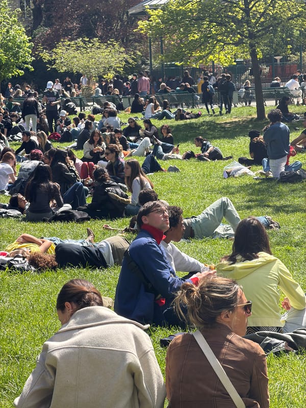 Ordinary Paris life documented across parks, cafés, streets Tuesday morning
