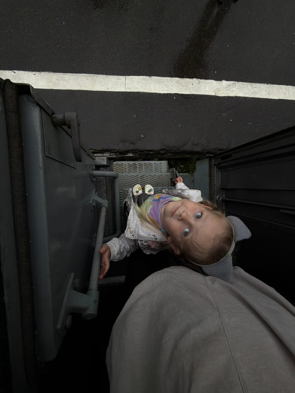 Rainy train stop at Uzunovo station with a child boarding