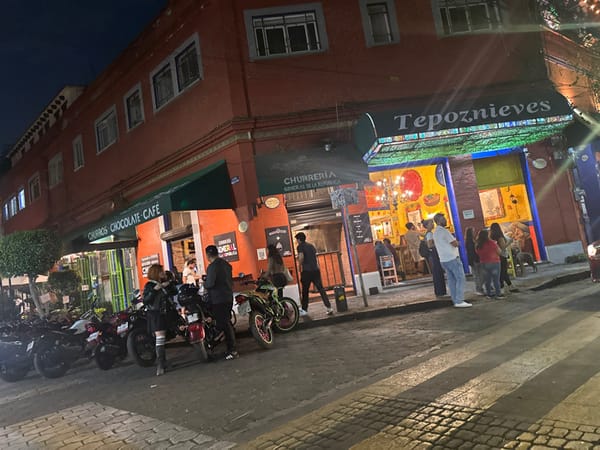 Late-night street scenes documented across Mexico City's Coyoacán borough