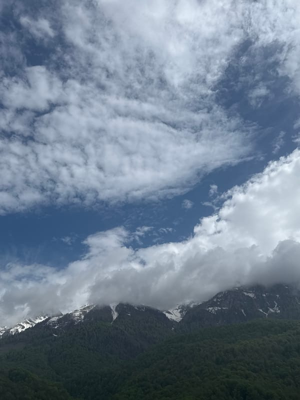 Mountain landscape documented in Krasnaya Polyana, Russia