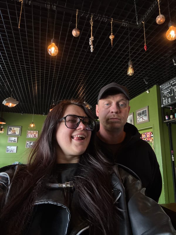 Couple documents morning outing through selfies and store visits