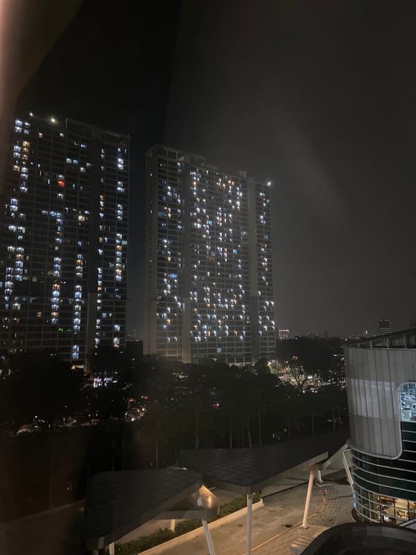 Night scenes captured across North Jakarta urban district