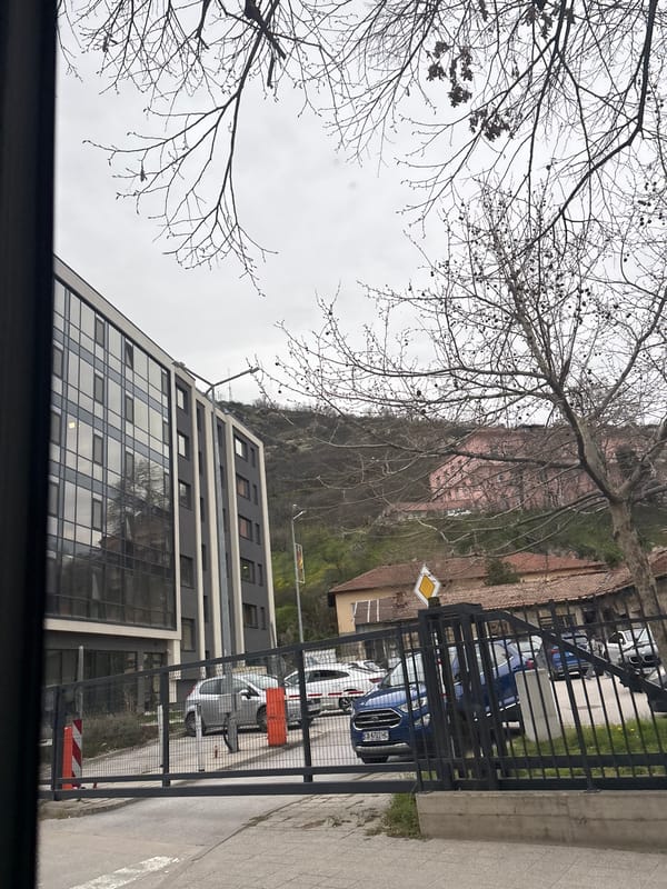 Street views captured from building and bus in Plovdiv