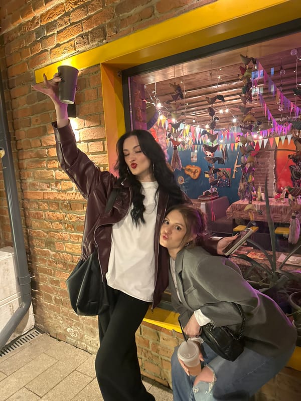 Young people gather for drinks at Krasnoyarsk cafe
