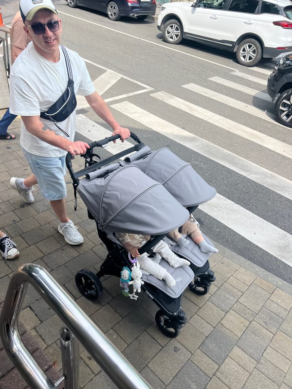 Morning street life documented in central Sochi, Russia