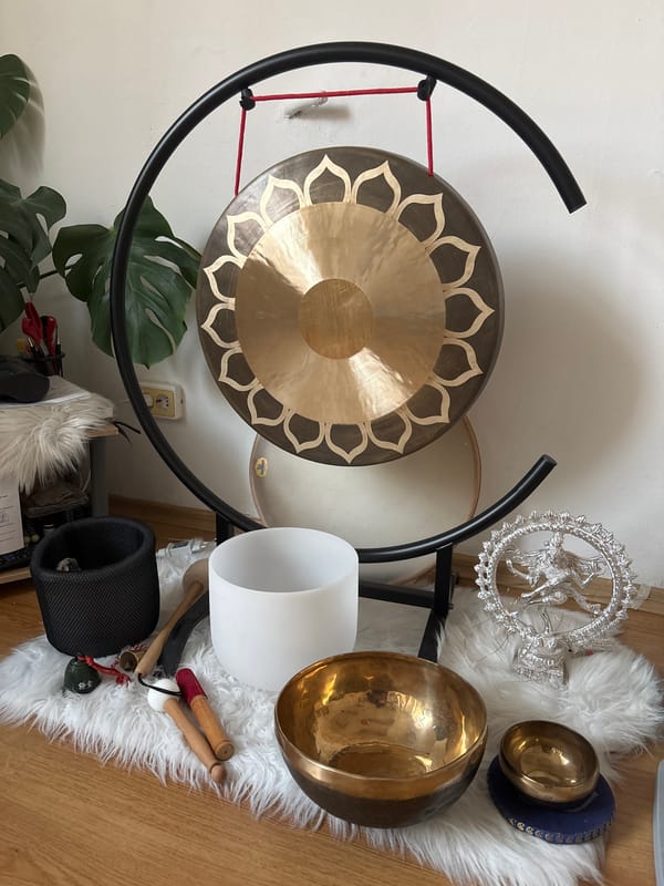 Sound healing instruments documented in 12-minute session