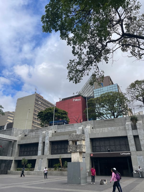 Caracas Metro station and church captured in afternoon photographs