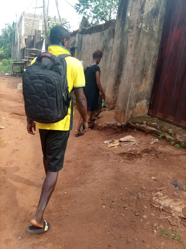 Morning life documented in Nigerian communities: tailors, pedestrians, deliveries