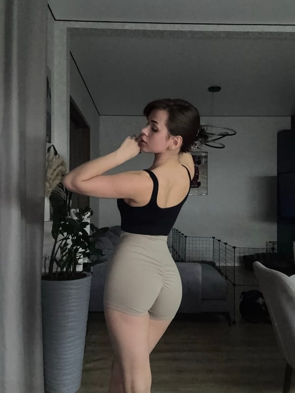 Woman exercises, takes selfies during workout in Russian village