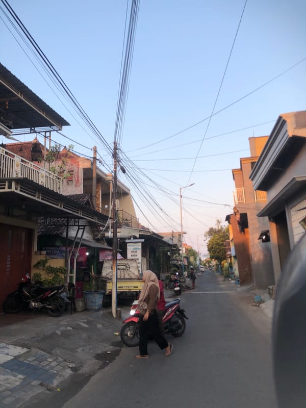 Street life in motion across Tenggulunan and Sumokali, East Java