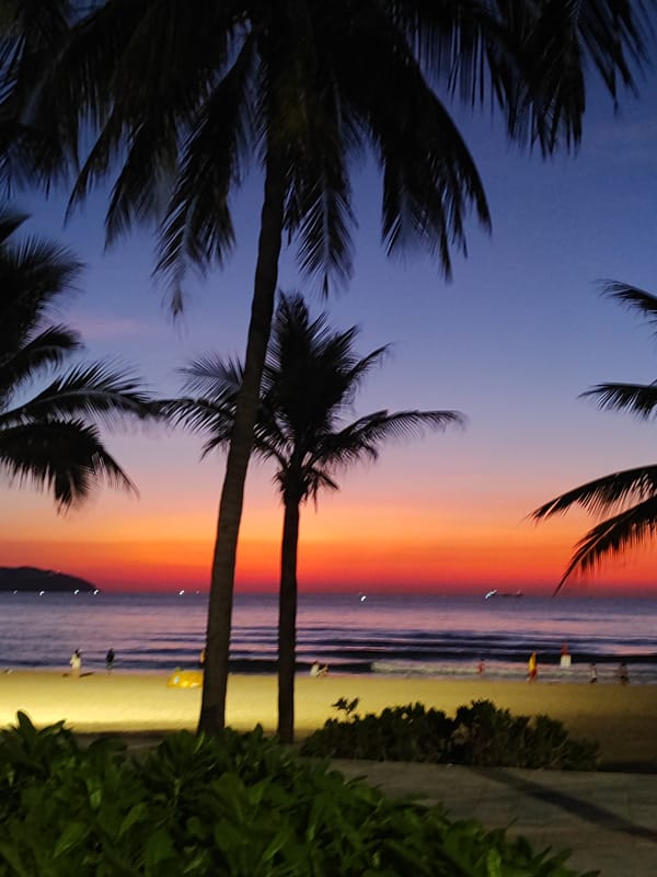 Sunset hour at My Khe Beach, Da Nang