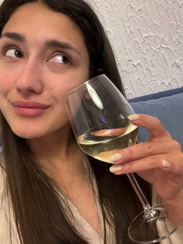 Evening relaxation with wine and pet captured in Montenegro