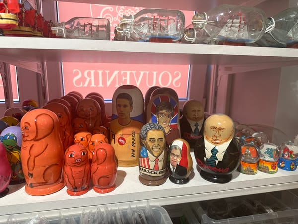 Morning scenes from Saint Petersburg shops, fountains, and tourist areas