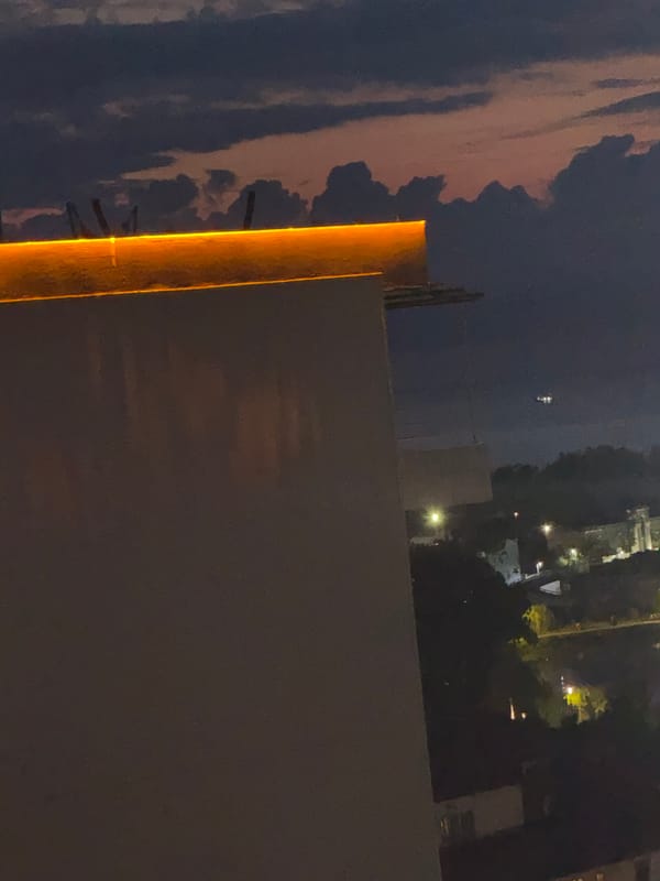 Batumi skyline at dusk, Black Sea coast and helix tower