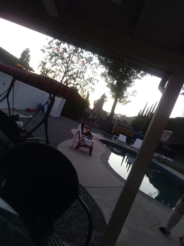 Twilight backyard scenes captured across Los Angeles neighborhoods