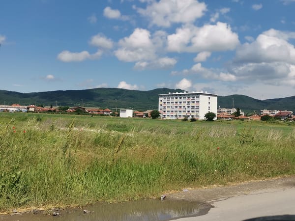 Bright summer day captured over green fields in Ihtiman